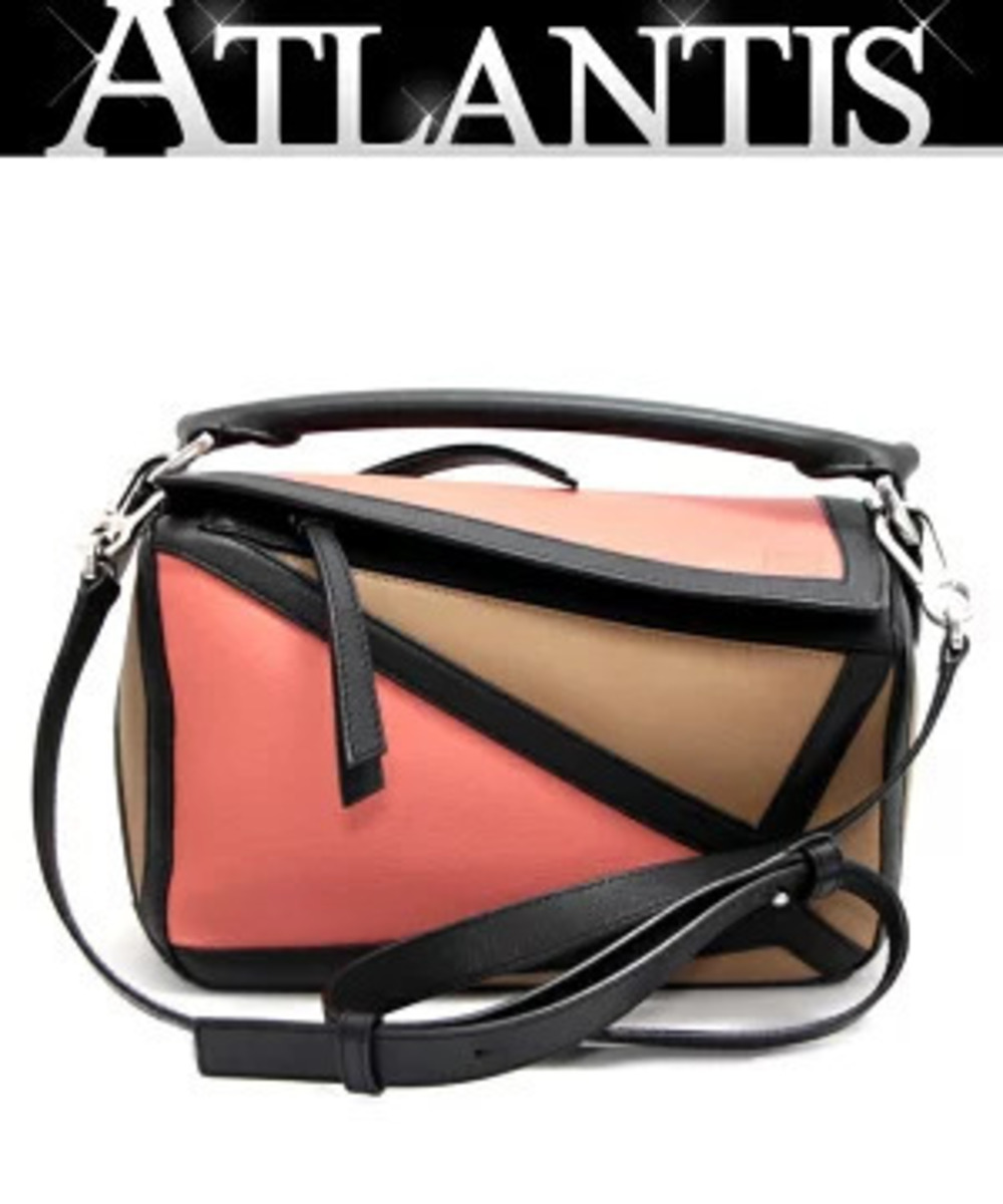 Loewe Puzzle Bag Leather Pink Beige Cream